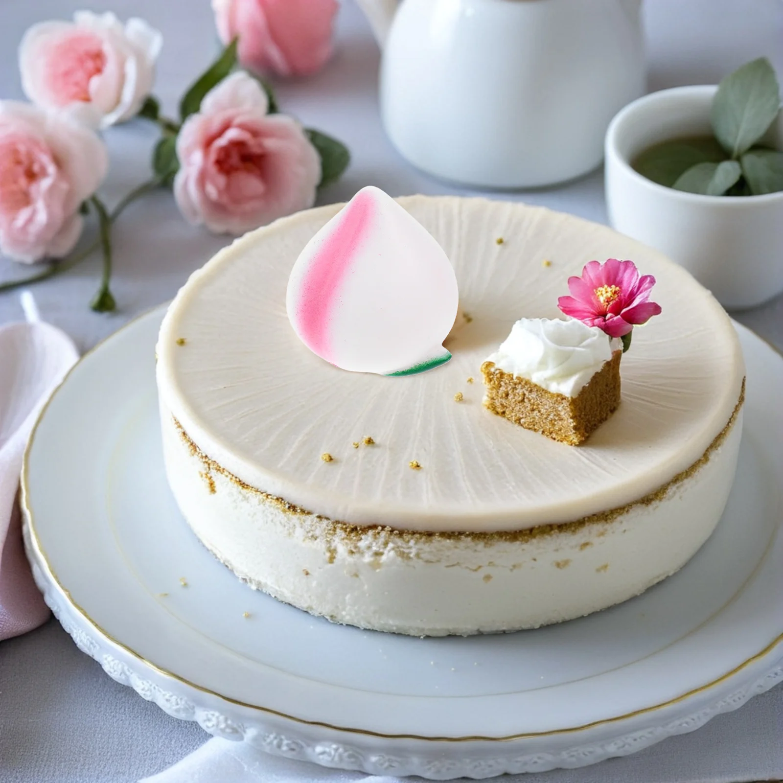 

5Pcs Birthday Cake Decor Longevity Peach Ornament Retro Chinese Design Safe Eco Friendly Celebration S Cake Decor