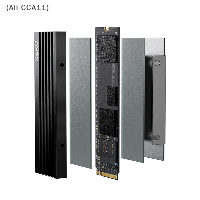 

ZERO M05 Cooler Vest M.2 2280 Охладитель из алюминиевого сплава с термопрокладкой M.2 SSD Охлаждающий радиатор для NVME M.2 2280 SSD