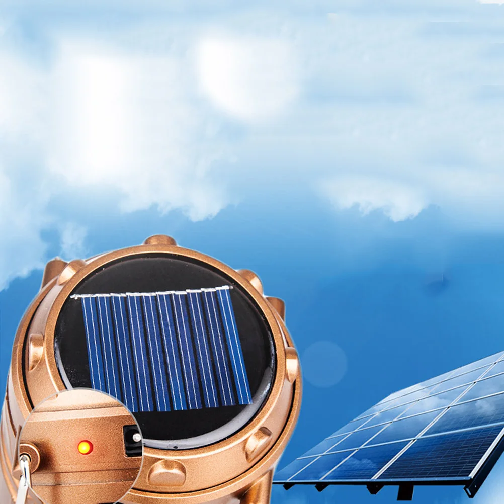 

2PCS Solar Rechargeable LED Camping Lantern High Light Emergency Portable Collapsible Outdoor Flashlight Hiking Powered