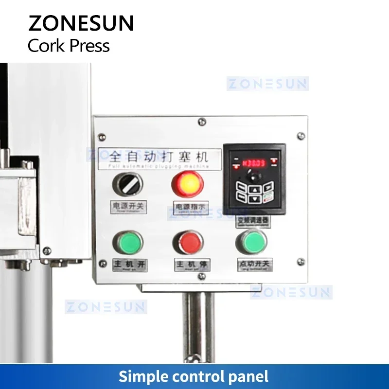 ZONESUN ZS-DSJ2 Macchina automatica per il tappo delle bottiglie di vino |   Inserto in sughero champagne per la linea di produzione di confezioni di bevande