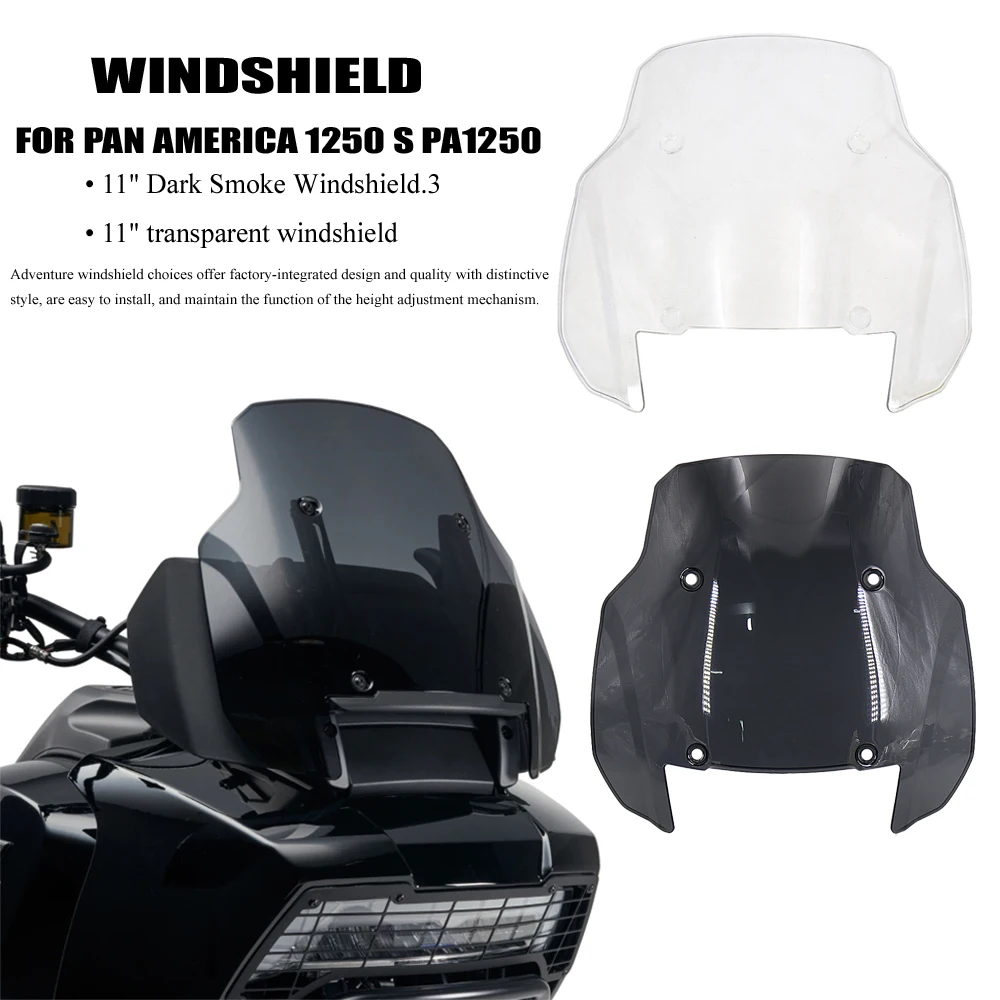 

For PAN AMERICA 1250 S PA1250 PANAMERICA1250 2021 2022 New Motorcycle Windshield Fit WindScreen Front Screen Adventure 11"