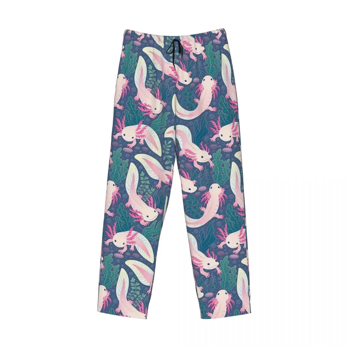 

Изготовленные на заказ пижамные штаны Axolotls, мужская одежда для сна, штаны для сна с карманами