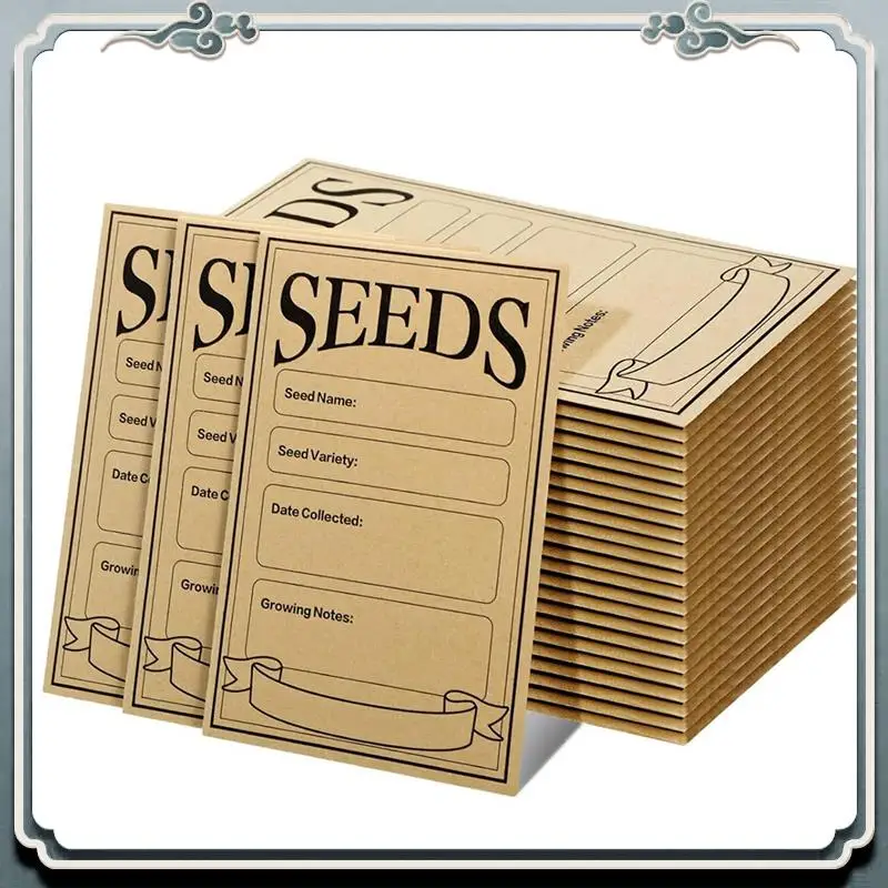 Premium 100Pcs Seed Envelopes 3.1X4.7 Inch, Seed Envelopes Brown Paper Seed Packets Envelopes For Storage Vegetable Durable Easy