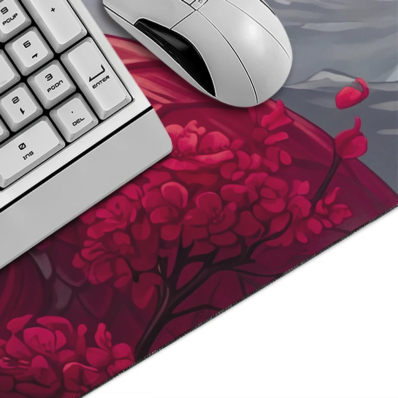 Mouse Pad Gaming Red Dragon Sakura Moonlight XL Computer New Large Mousepad XXL MousePads Carpet Office Non-Slip Mice Pad