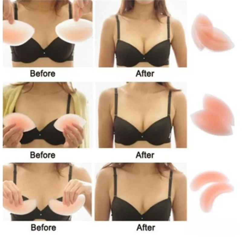 Reggiseno in Silicone per donna Sexy inserti invisibili in Gel cuscinetti per il seno per il vestito Bikini costume da bagno Push Up reggiseno