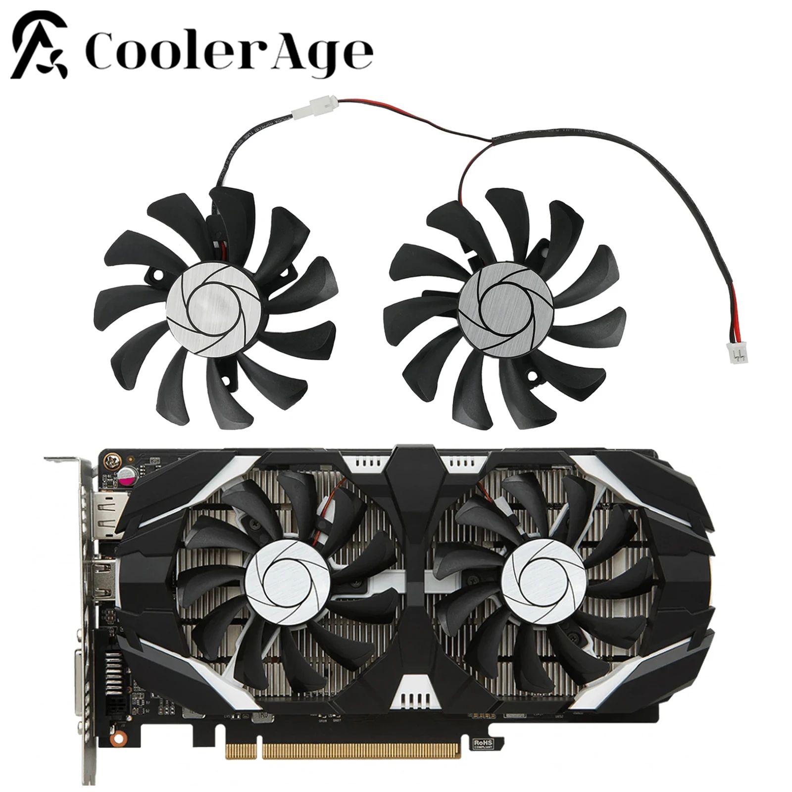 

Video Card Fan For MSI GTX 1050 1050Ti 75MM HA8010H12F-Z GTX1050 GTX1050Ti Graphics Card Replacement Cooling Fan