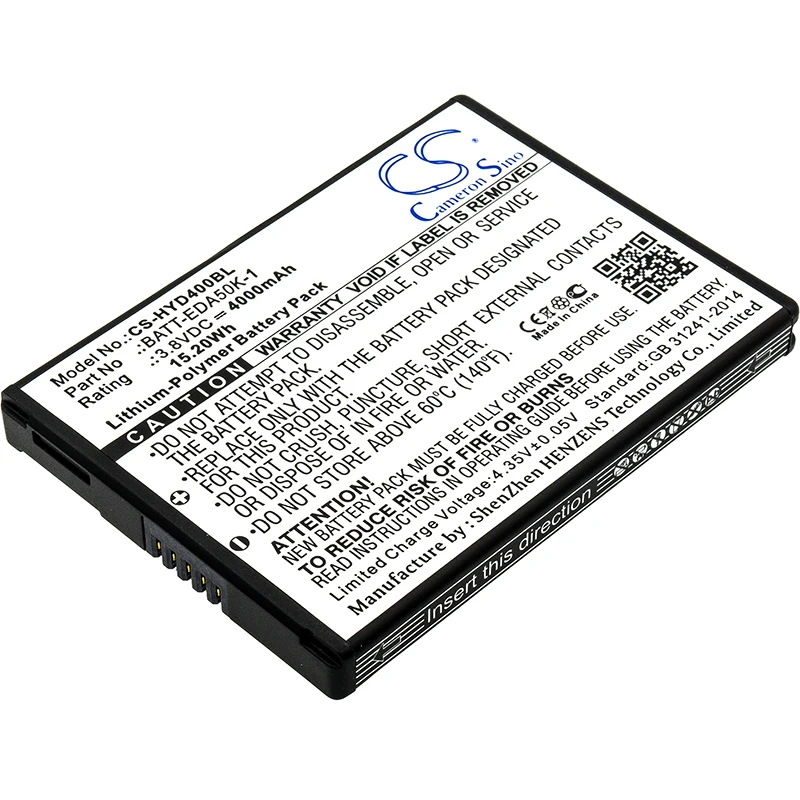 

CS Cameron Sino Kerui New 4000mAh Replacement Battery for EDA50, EDA50hc, Scanpal EDA40, Scanpal EDA50K, Scanpal EDA51, Scanp