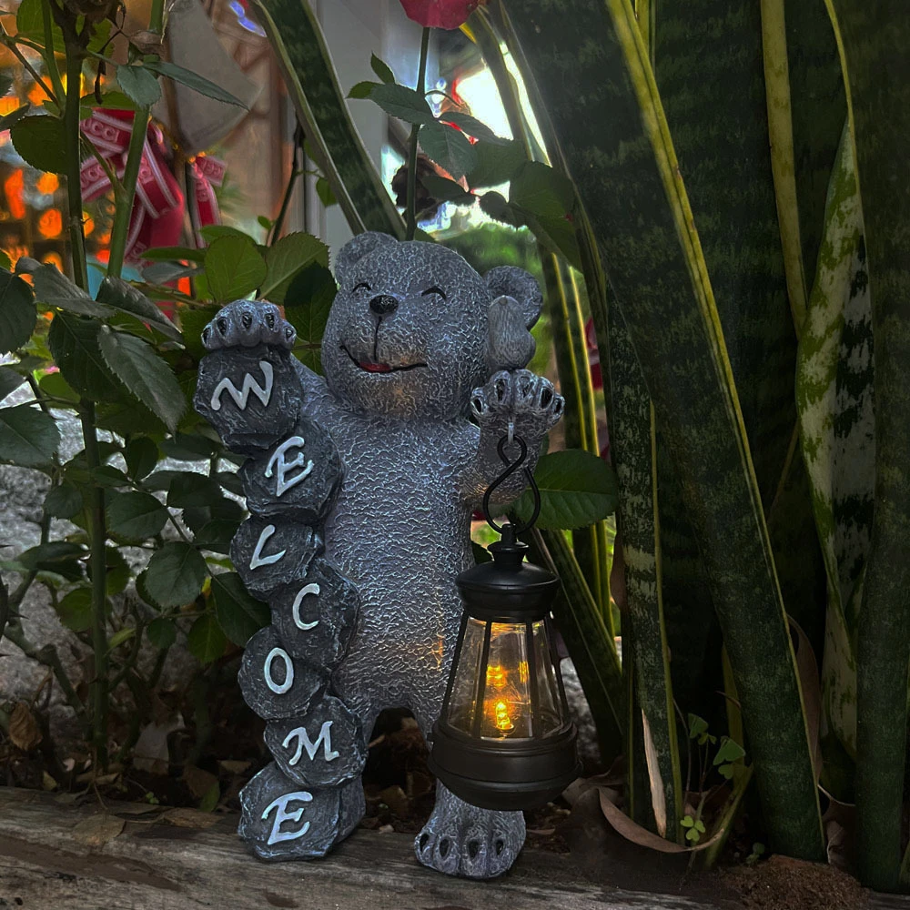 

Creative and Cute Ornament, Teddy Bear Lantern Solar Powered Battery Life Hot Selling Children's Birthday Gift