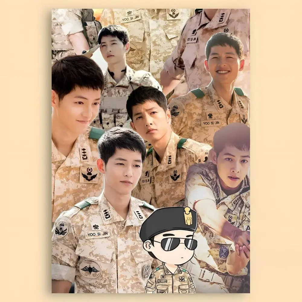 Drama Romance Descendants Of The Sun Poster Wall Art Living Room Bedroom for Decor Enthusiasts
