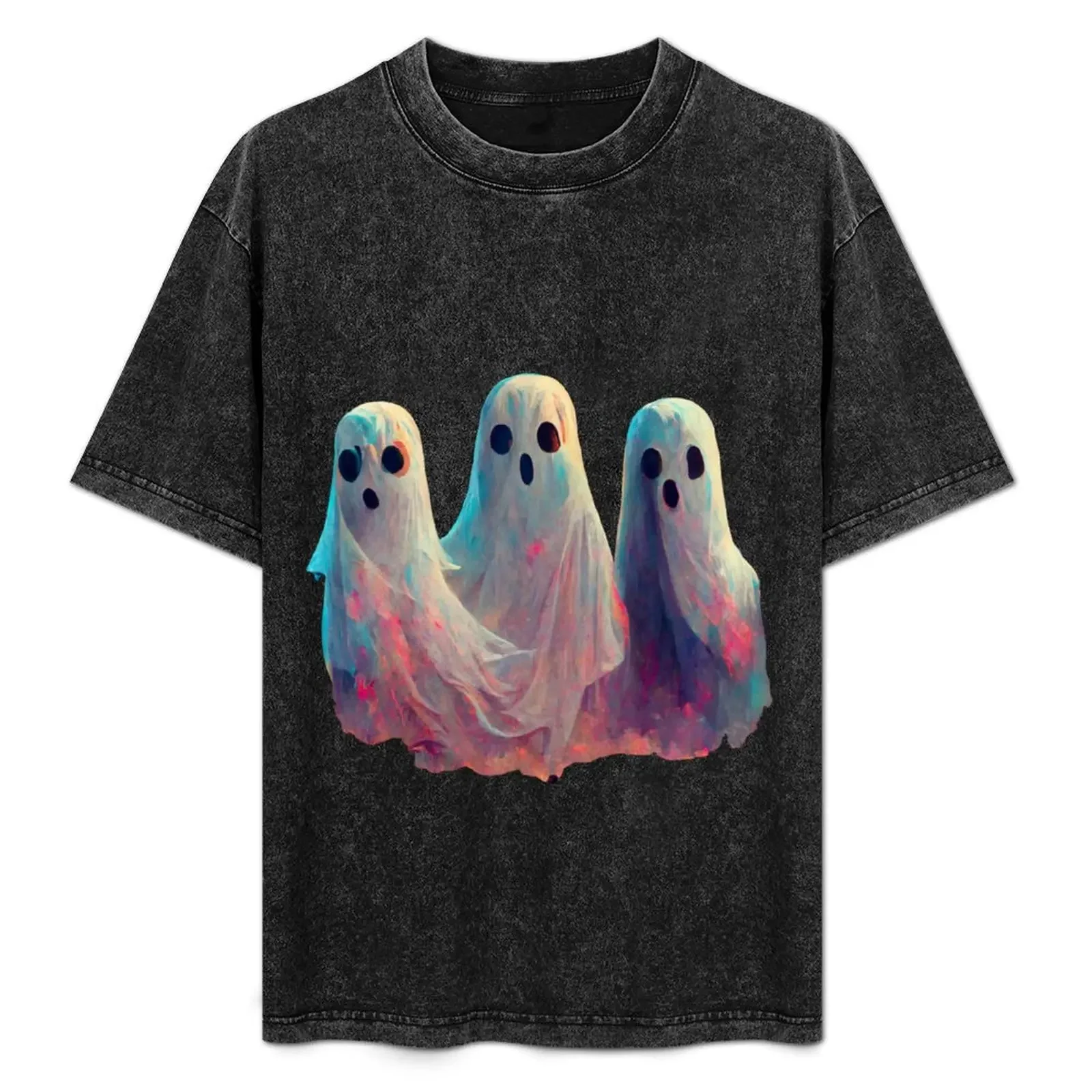 

Groovy Ghost Spooky Season AI generator T-Shirt t shirts with prints cotton t shirts man 100% T-Shirt