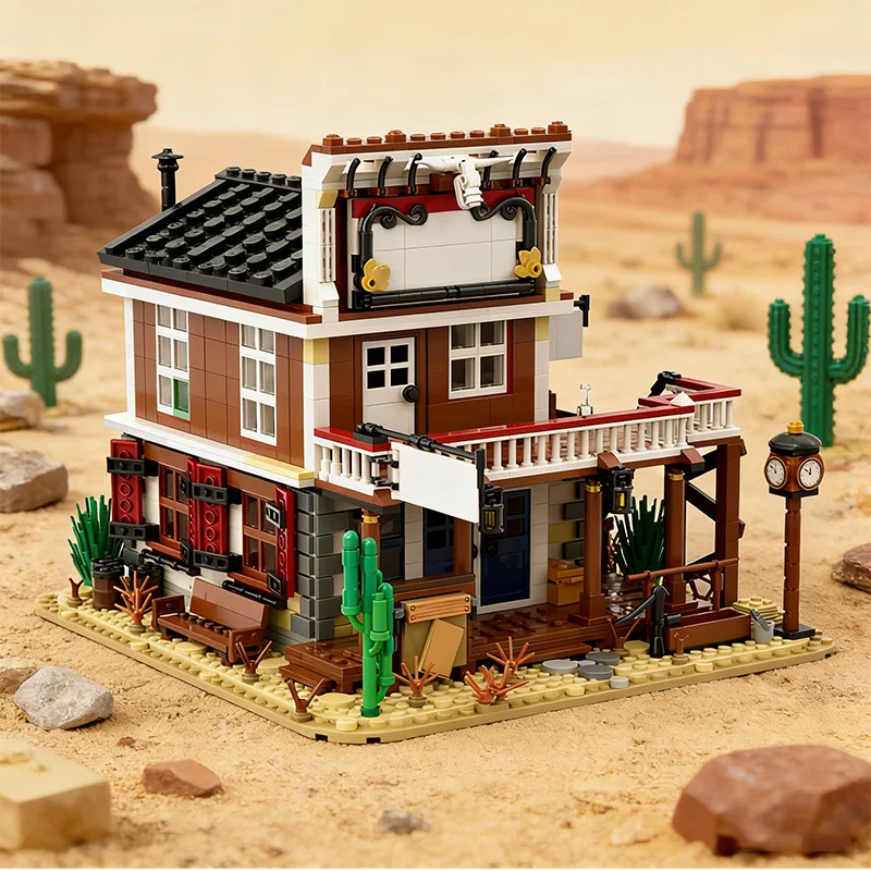 2355 PCS Modular Building Lone Brick Detective Agency MOC Customize Modular Building Block Technology DIY Boys Toy Birthday Gift