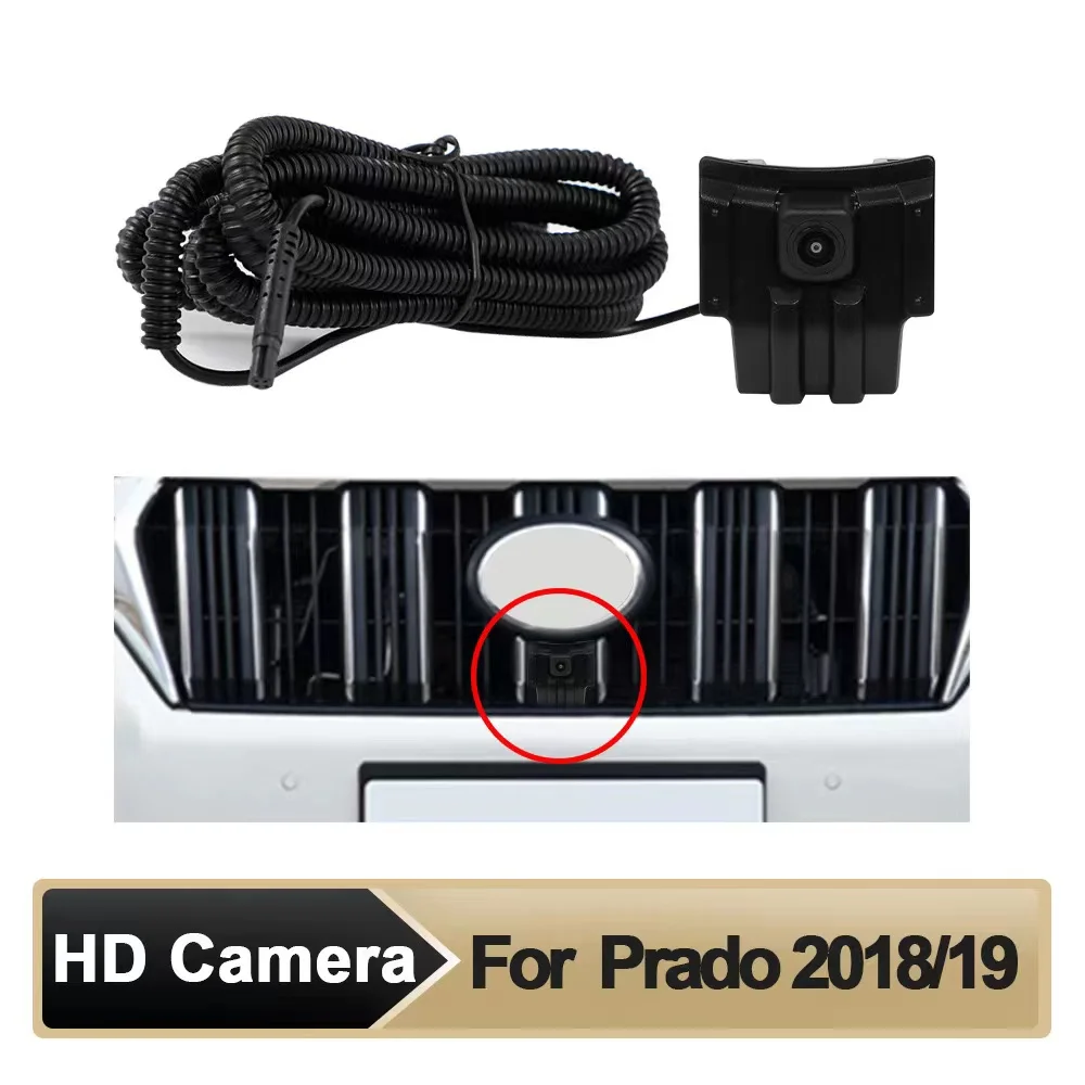 Car Front Camera For Toyota Prado 2018 -2019 2020 2021 2022 2023 AHD 1080P 4K High Quality CCD Night Vision Driving Waterproof