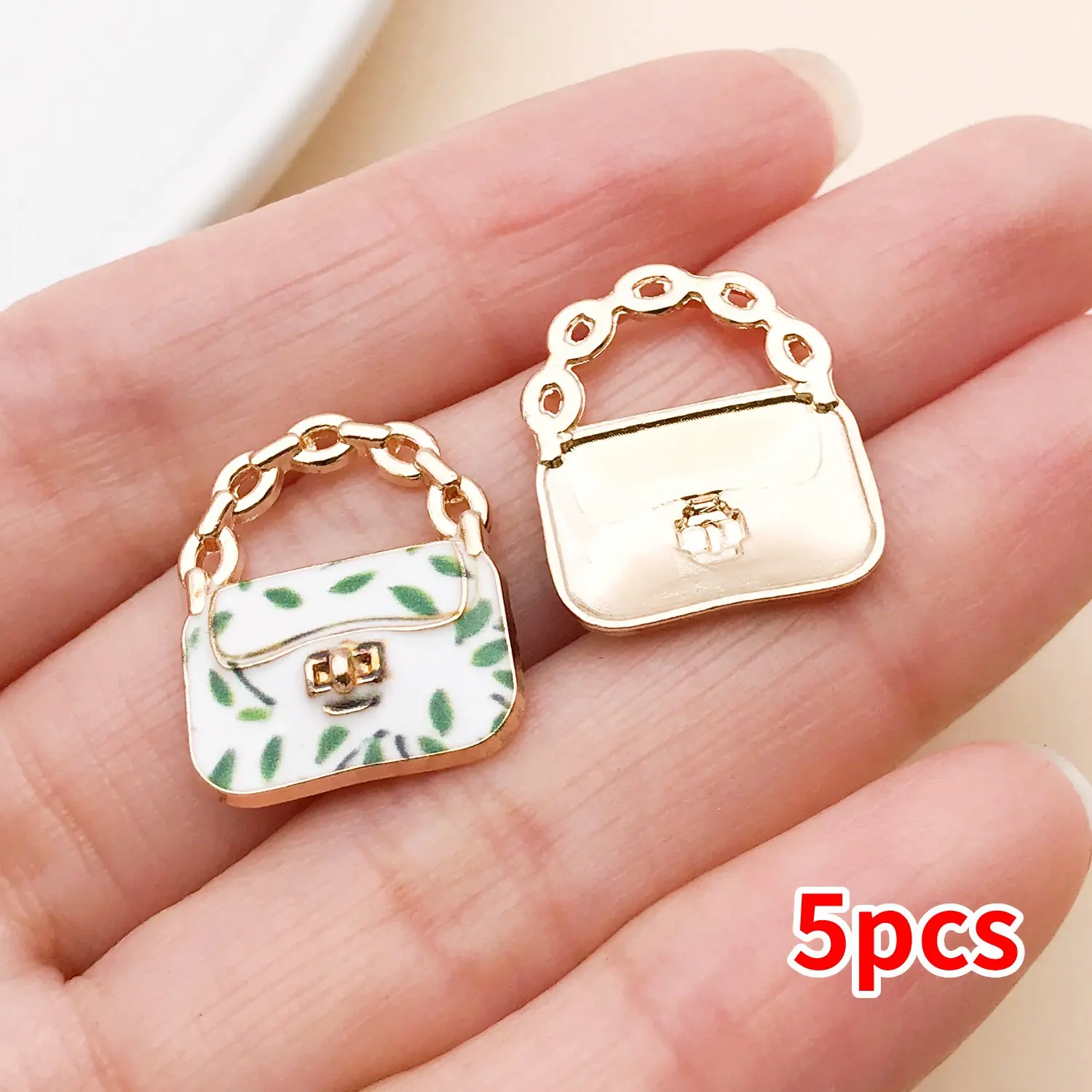 5/10 Stück 20x16mm bunte Emaille-Handtaschenanhänger für DIY-Halsketten, Armbänder, Ohrringe, Schmuckherstellung, Schlüsselanhänger-Zubehör