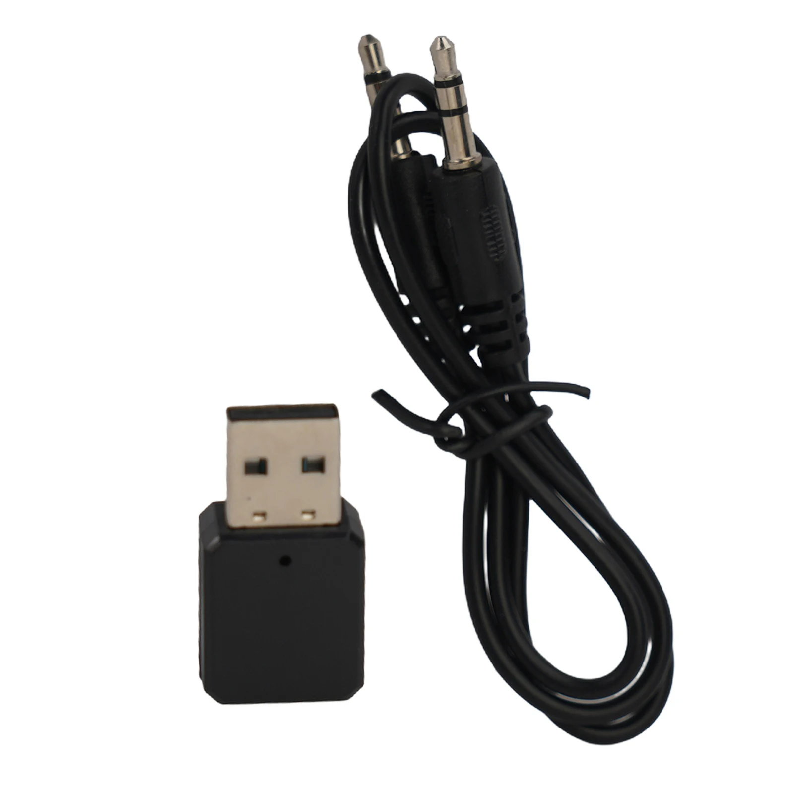 KN318 5 1 Dual Output Audio Receiver Wireless Adapter with 3 5mm AUX and USB Compatible with Car and Speaker USB Ports
