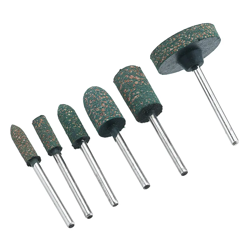 Rubber Polishing Bit 3mm Shank Metal Grinding Head Accessory For Dremel Rotary Tool Mold Finishing Abrasive Buffing Tip
