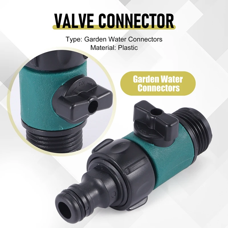 Plastic Valve With 3/4 Inch Male Thread Quick Connector Car Wash Garden Irrigation Pipe Fittings Prolong Hose Switch 1 Pc