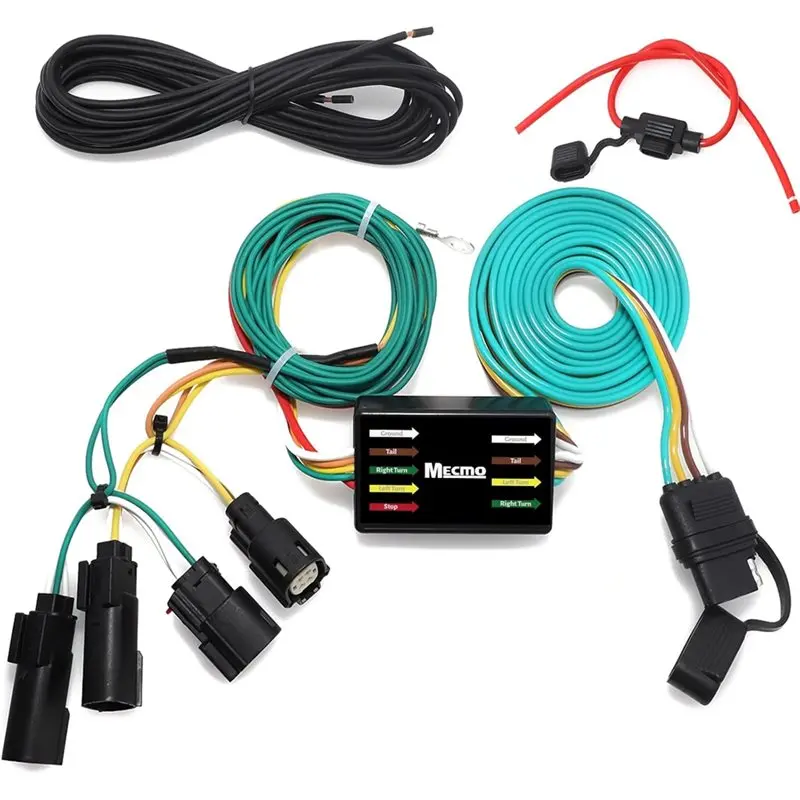 

A85E-For Ford F150 F250 F350 Transit 22-23 4-Pin Trailer Wiring Harness Kit 56327- Works For Truck, Cargo Van Passenger Wagon Tr