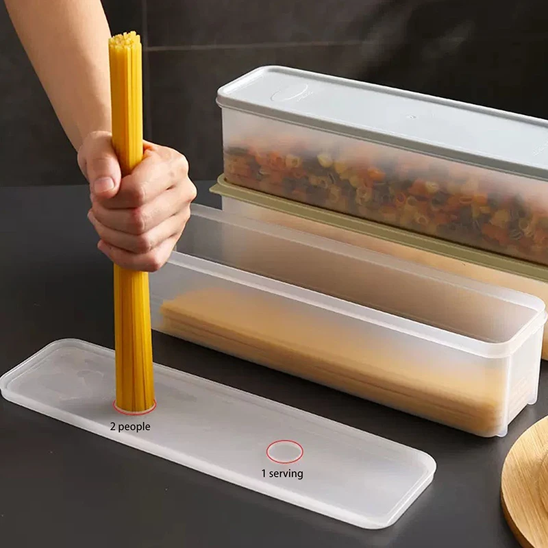 Airtight Plastic Food Storage Containers With Lids For Kitchen Pantry Organizer Long Rectangular Box For Cereal Pasta Vegetables