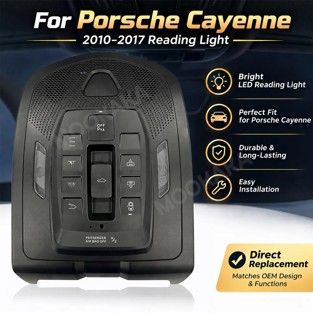 Reading Light For Porsche Cayenne 2010~2017 Direct Replacement Car Overhead Dome Map Interior Ceiling Lamp Assembly Repair Part view 6
