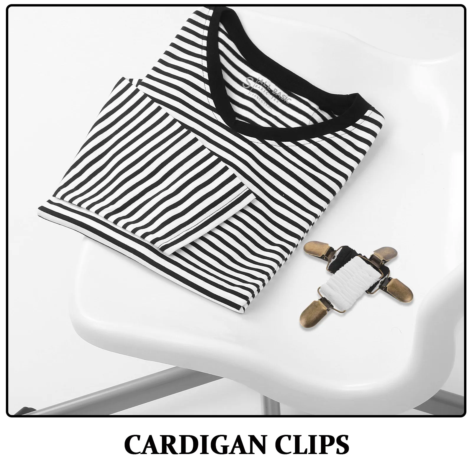 2Pcs Vintage Shawl Clips Sweater Brooch Adjustable Elastic Clothing Cinch Pin for Women Cardigans Cloak Scarves
