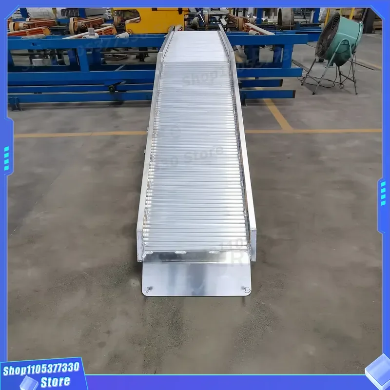 3.5M Silver Aluminum Overlapped Walking Ramp 350kg Load Capacity Maintenance Platform with Bracket for Motorcycle Repair
