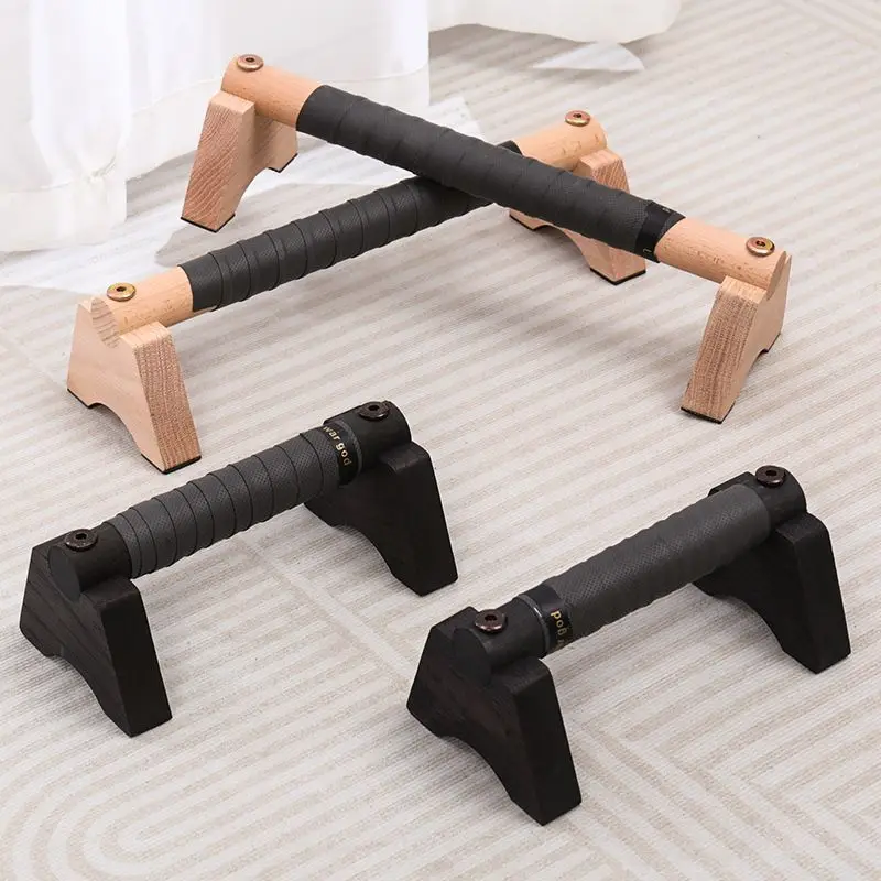Push Up Stand, Thickened Wooden Inverted Stand, Strength Training Equipment，Push-Ups Stands，Portable Fitness Equipment，Fitness