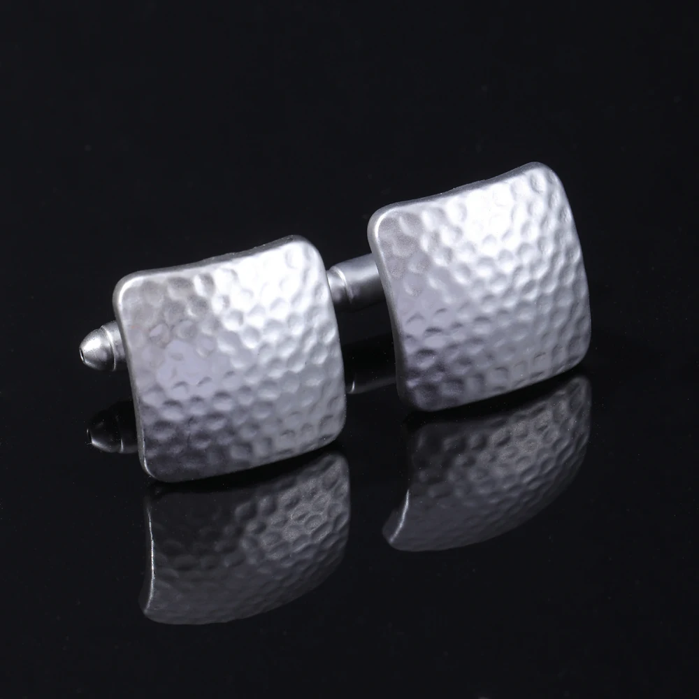 Cheap Items 2 Pcs Pothole Blank Square Mens Cufflinks Personality Hiphop Cuff Links For Shirt Suit Blouse Jewelry Wholesale