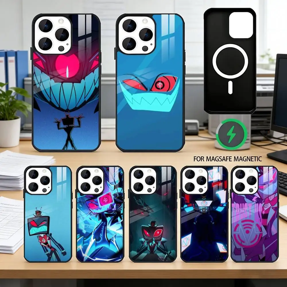 

Чехол для телефона Hazbin H-Hotel V-Vox для iPhone 17, 16, 15, 14, 13, 12, 11 Plus, Pro, магнитный, для беспроводной зарядки Magsafe