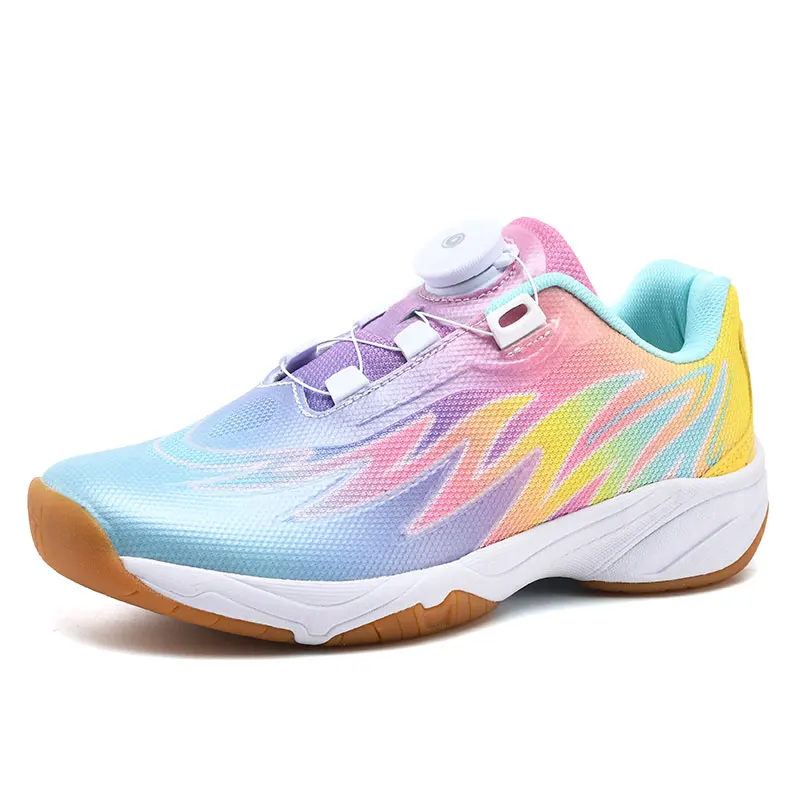

Children Professional Training Shoes for Badminton Tennis Ping Pong Lightweight Breathable Sport Sneakers for Boys Girls 75518