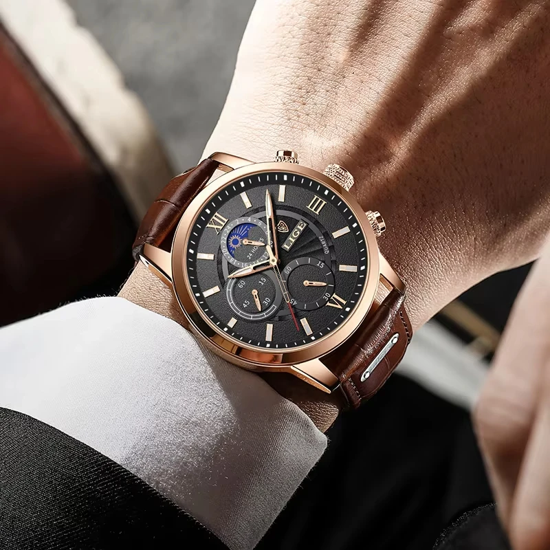 LIGE 캐주얼 남성 시계 고급 가죽 방수 스포츠 쿼츠 - Luxury Watch Audemars Piguet 리뷰 및 가격