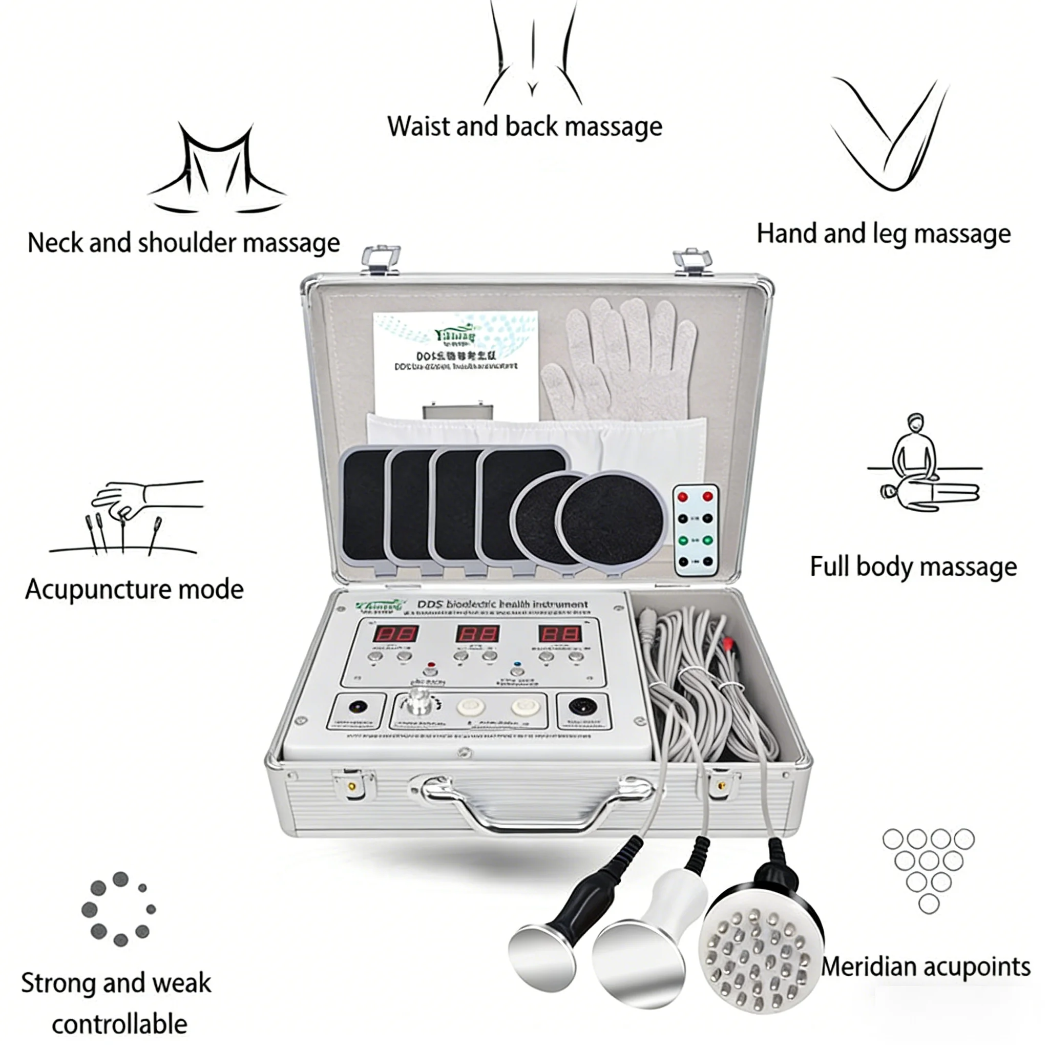 

Российский физиотерапевтический детоксикационный биоэнергетический массажер DDS Pulse Bioelectric Massager для регулирования электролитов и прочистки меридианов