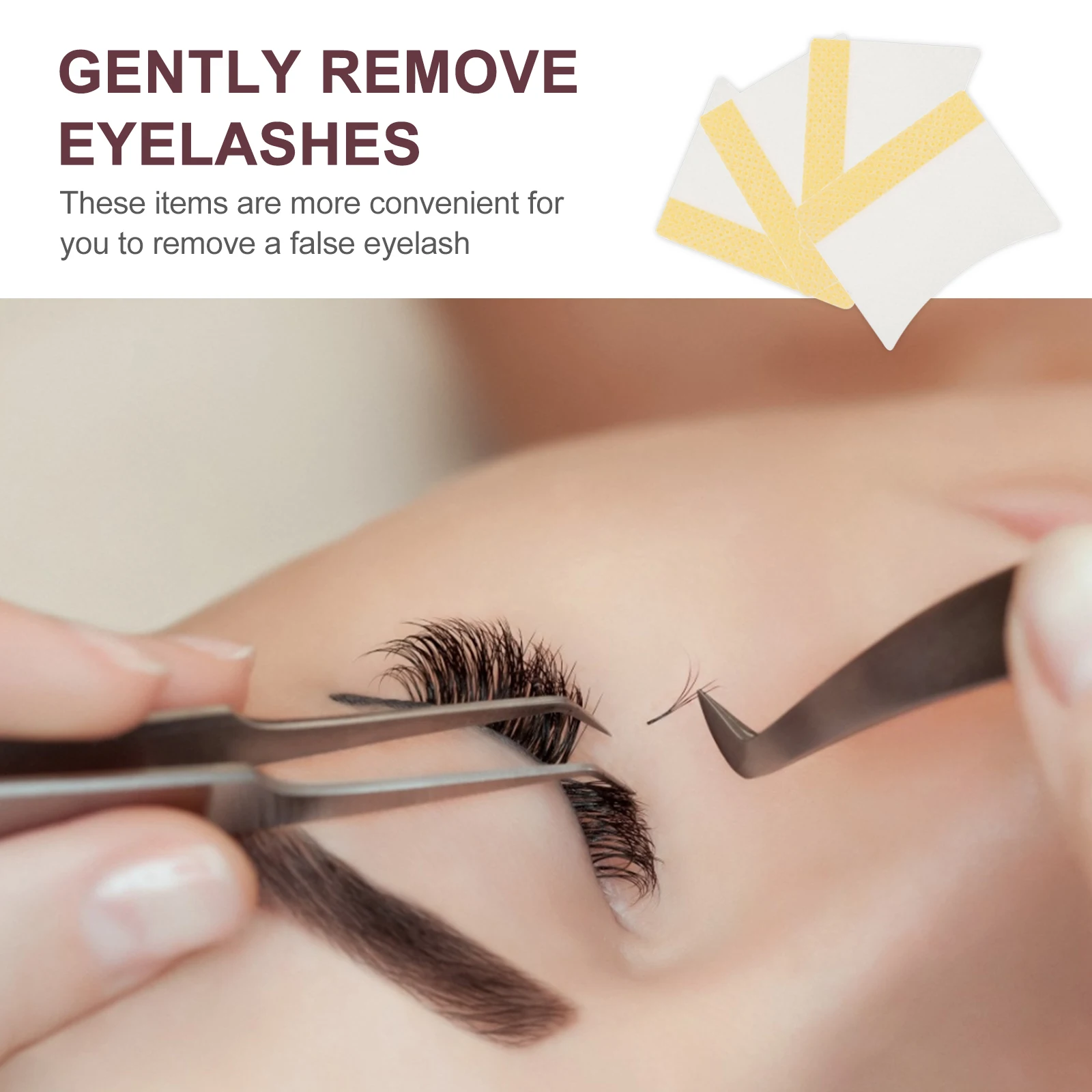 400 個まつげ除去コットンシートプレミアムつけまつげ除去ツール美容サロンメイクアップアーティストコットンパッドエクステンション