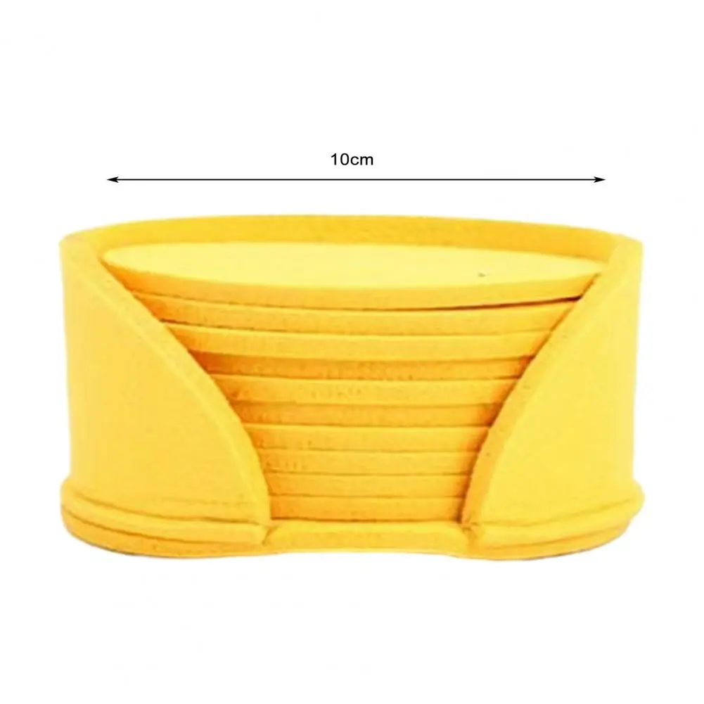 Temperature-resistant Coasters Set of 10 Felt Coasters for Heat Insulation Water Absorption Anti-scalding Table for Home