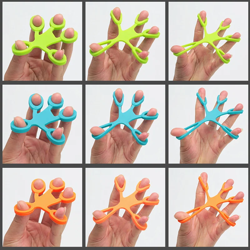 Kid Educational Decompression Toy Gift Adult Finger Strength Training Silicone Finger Tensioner ADHD Relaxation Coordination