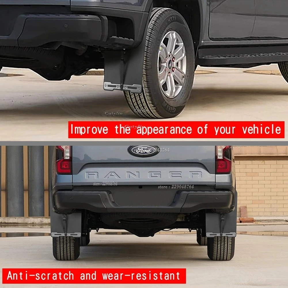 For Ford Ranger 2023-2025 ABS Flexible off-road mudguard Splash Car Mudguard Front Rear Wheels Guards Mudguar auto accessories view 4