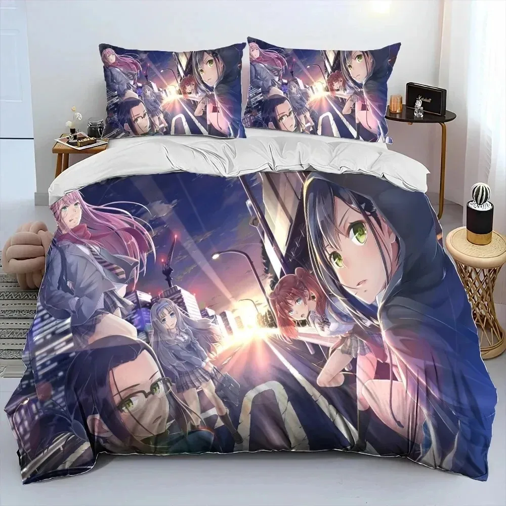 Zero Two DARLING In The FRANXX Anime Bedding Set Duvet Cover Bed Set Quilt Cover Pillowcase Comforter king Queen Size Boys Adult