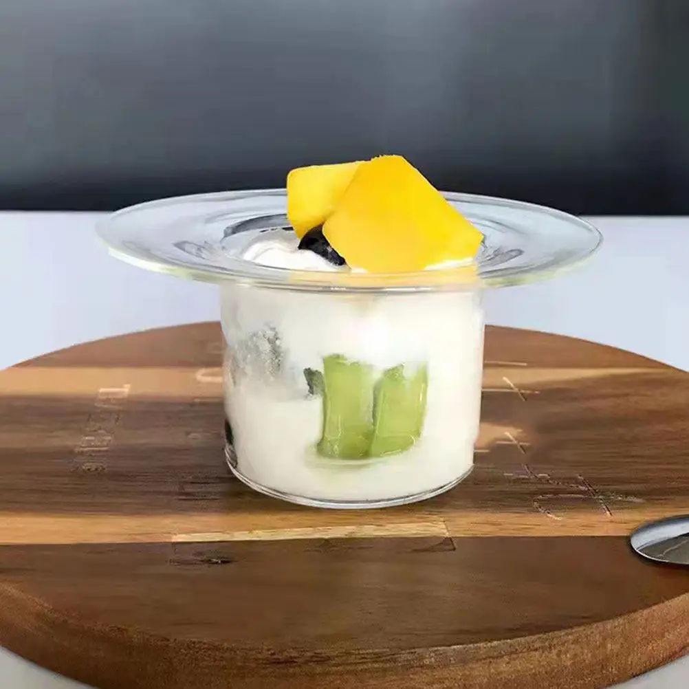 

Набор из 2 стеклянных салатниц: прозрачные, с гладкими краями, для фруктов, десертов, хранения продуктов, кухонные контейнеры для еды