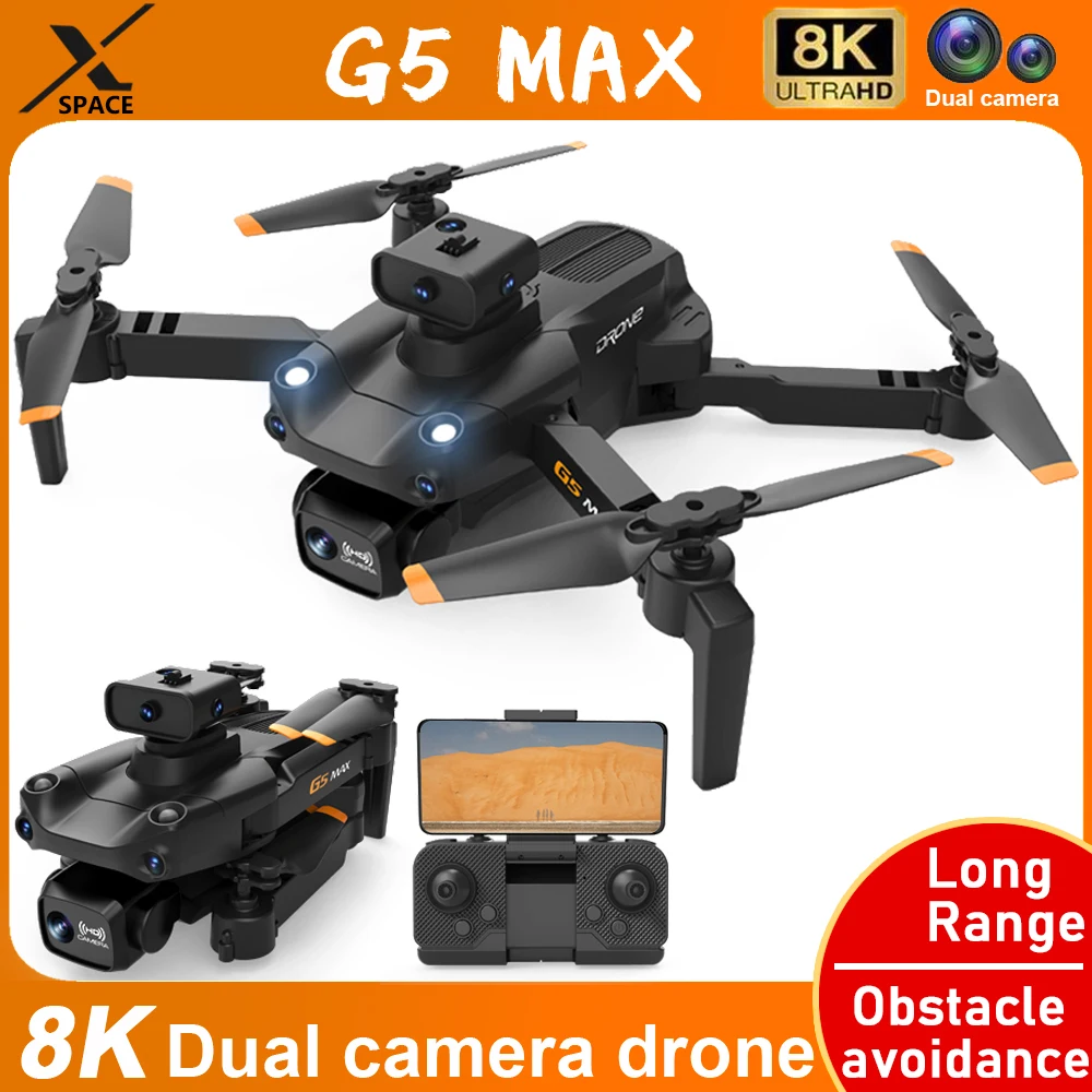 New G5 Max Drone Upgrade Drones Professional 4K HD Camera Optical Flow Hover Five-way Obstacle Avoidance Gesture Shoot Toy Gifts