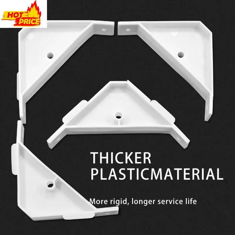 Pack of 12 Plastic 90 Degree Corner Supports for Cabinets & Countertops in White