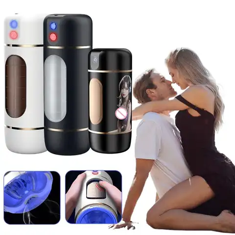 Male Masturbator Cup Manual/Automatic Rotating Modes Pocket Pussyy Peniss Blowjob Machine sexx Toy For Men Adult Supplies