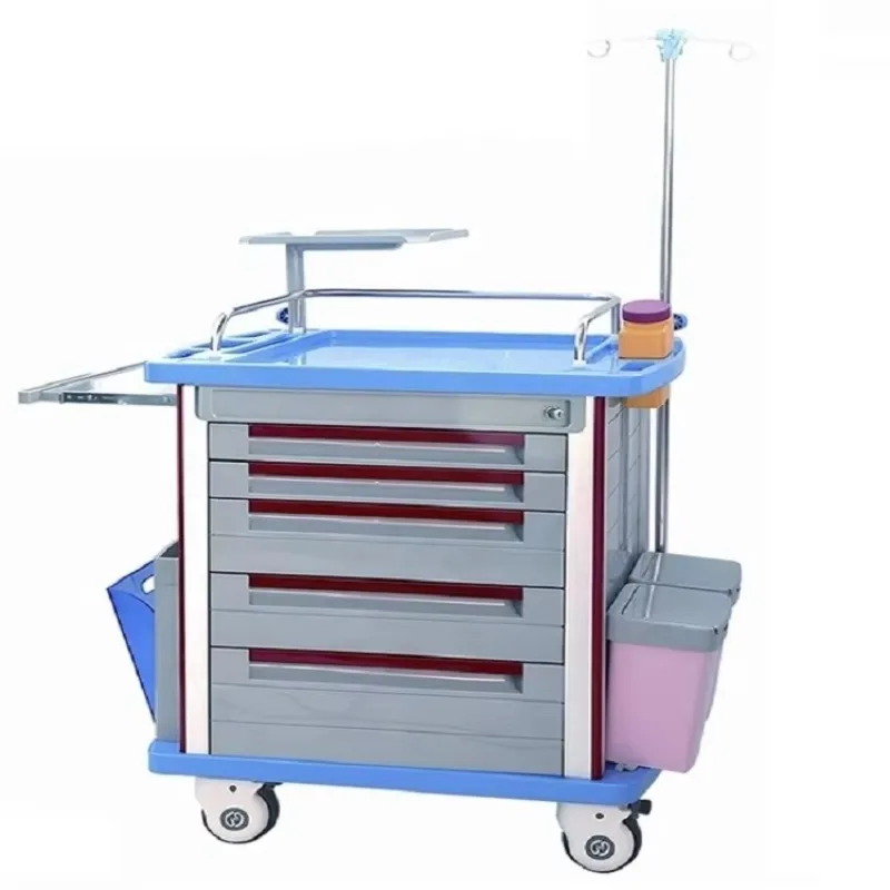 

ET850 Hospital Medical ABS Emergency Trolley for Nursing Medicine