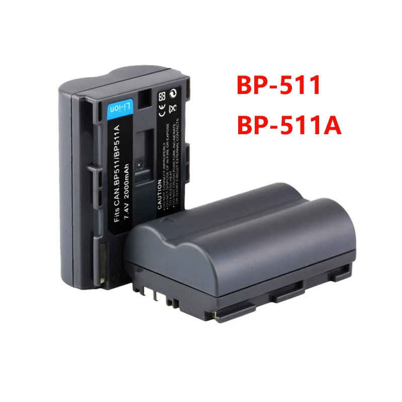2000mAh BP-511 BP-511A BP 511 BP 511A Battery + Charger for Canon PowerShot G6 G5 G3 G2 G1 Pro 1 EOS 300D 50D 40D 30D 20D 10D 5D