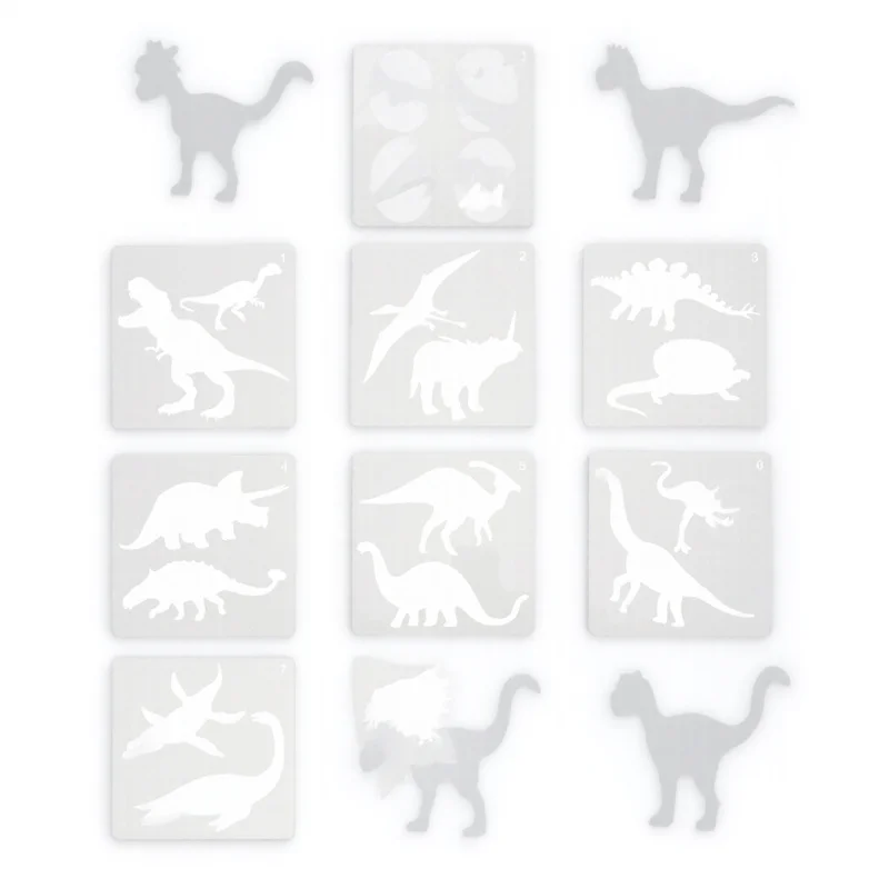 

10Pcs Dinosaur Painting Templates Reusable Drawing Stencils for DIY Art Craft Spraying and Creativity Art Painting Template