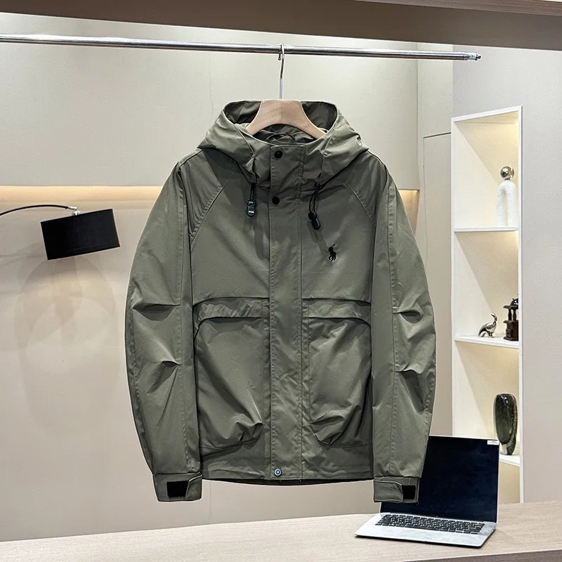 

Мужская ветровка, новинка весны и осени 2024, универсальная ветровка, ветрозащитная, дышащая, повседневная, стильная, верхняя одежда больших размеров