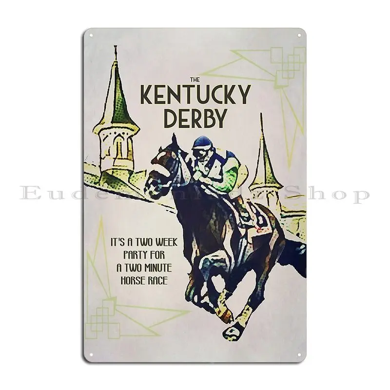 It S Kentucky Derby Time Again Metal Sign Club Wall Decor Personalized Painting Personalized Tin Sign Poster