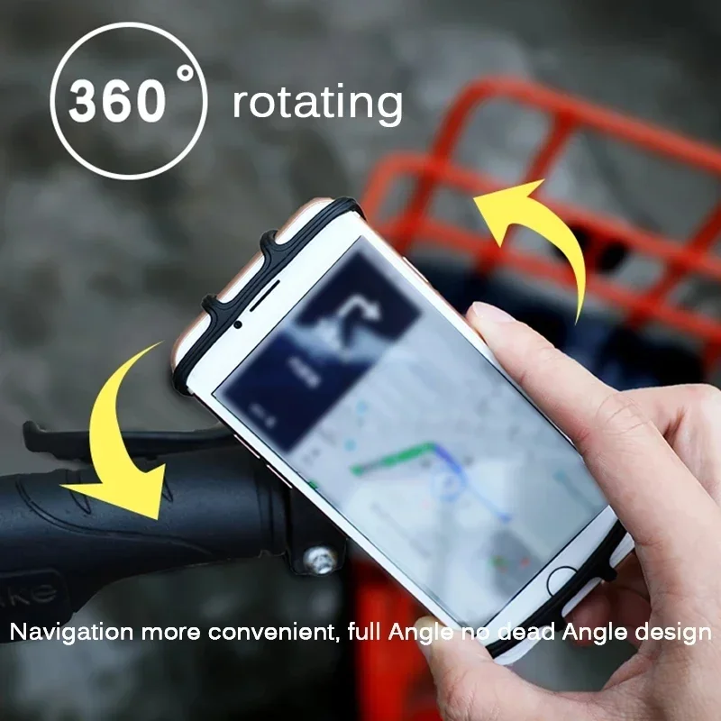 حامل هاتف المقود المضادة للصدمات لينة سيليكون ل Xiaomi M365 سكوتر كهربائي الملحقات 360 دوران الهاتف الداعم #4