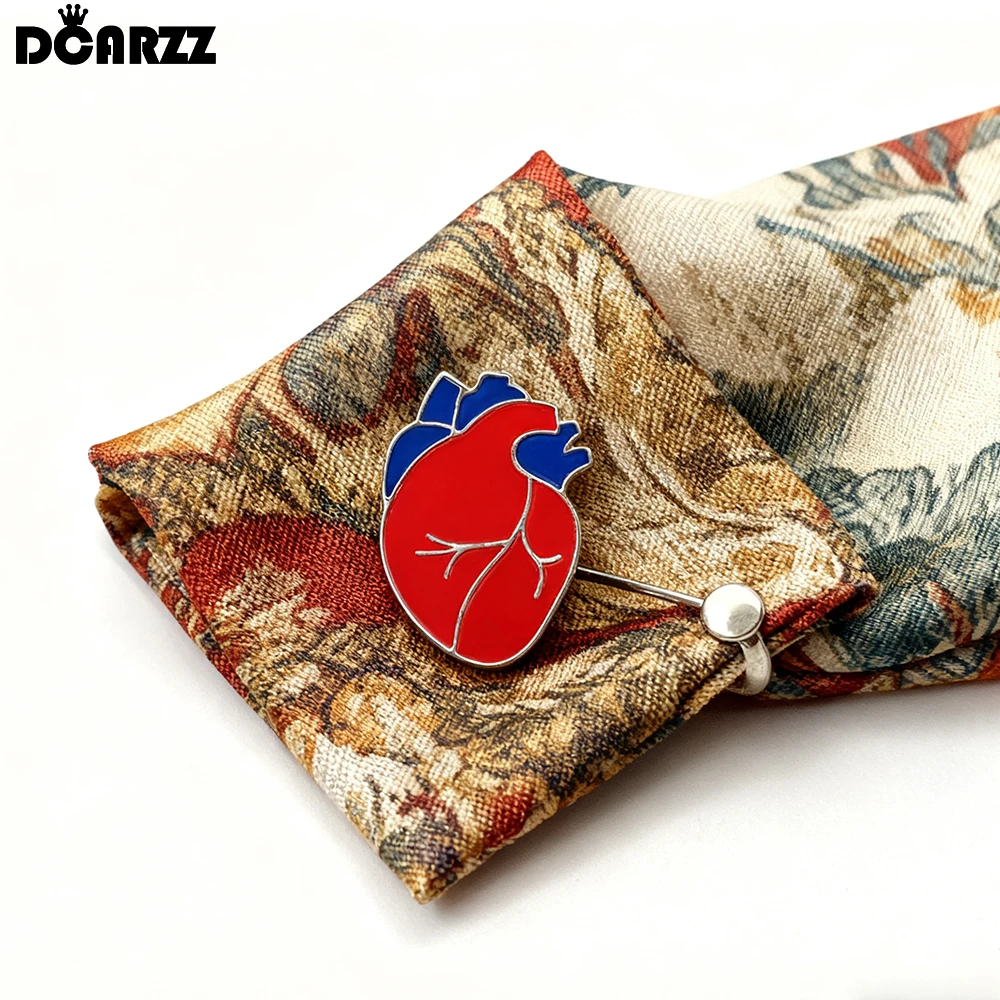 DCARZZ Medical Enamel Heart Pin Cardiology Anatomy Brooch for Doctor Nurse Backpack Lapel Badge Cardiologist Gifts