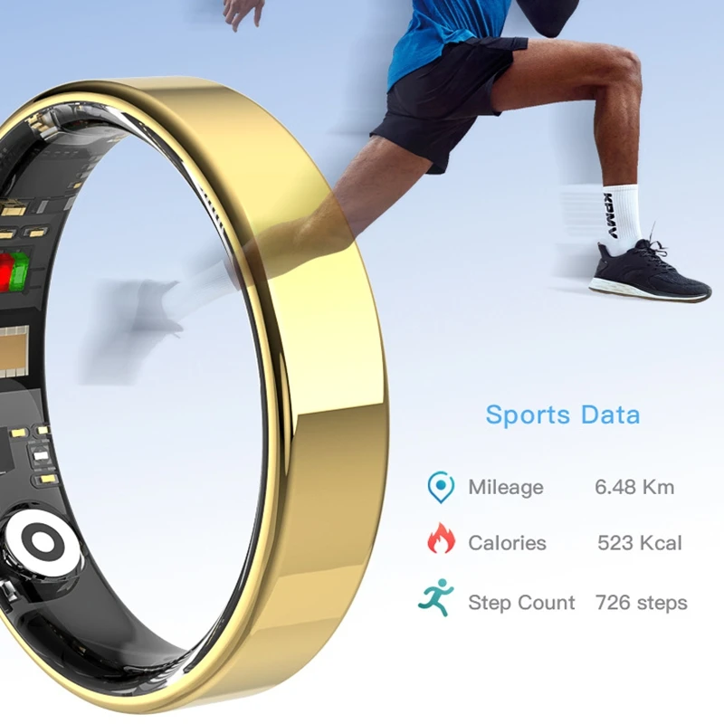VIVO 2025 Смарт-кольцо Bluetooth-вызов Монитор сердечного ритма и артериального давления 5 АТМ Водонепроницаемое кольцо для здоровья Мужчины Женщины Для Xiaomi Подарок