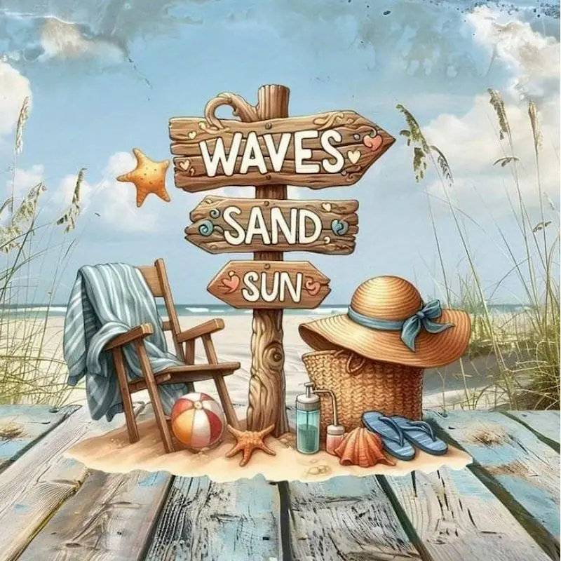 

GATYZTORY Full Square Round Diamond Painting Conch Diamond Mosaic Waterfall DIY Shell Embroidery Abstract Landscape Home Decor