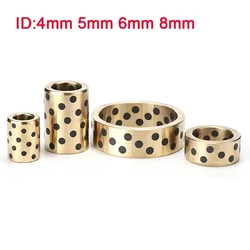 2Pcs/lot Copper Sleeve Oil-Free Self-lubricating Bearing Brass Bearing Bushing ID 4/5/6/8mm*OD 6/7/8/10mm